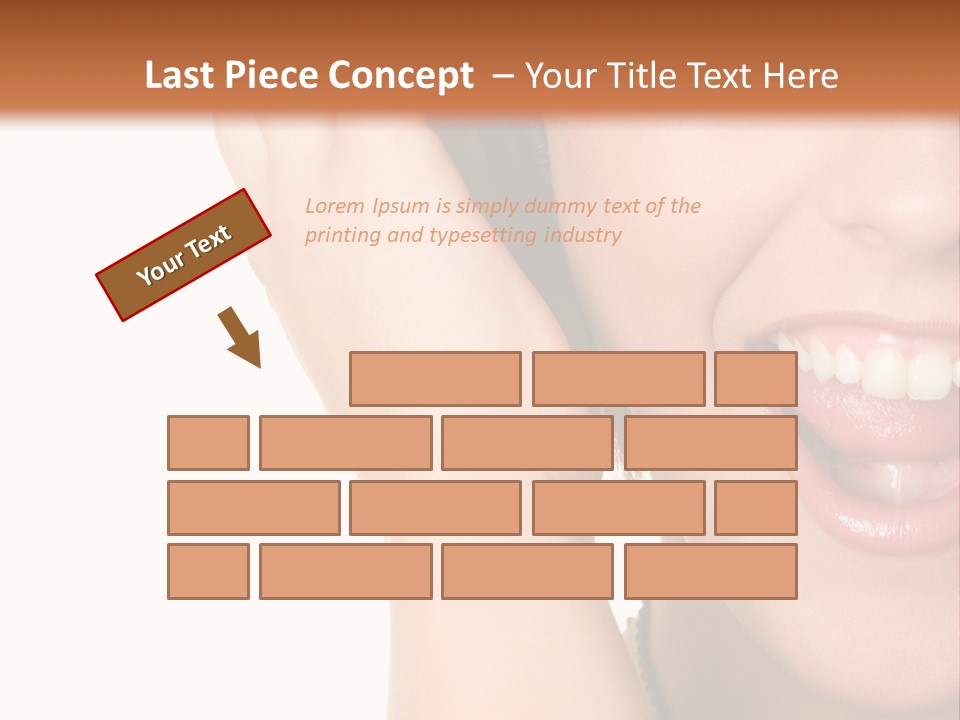 Headphones Young Teenage PowerPoint Template