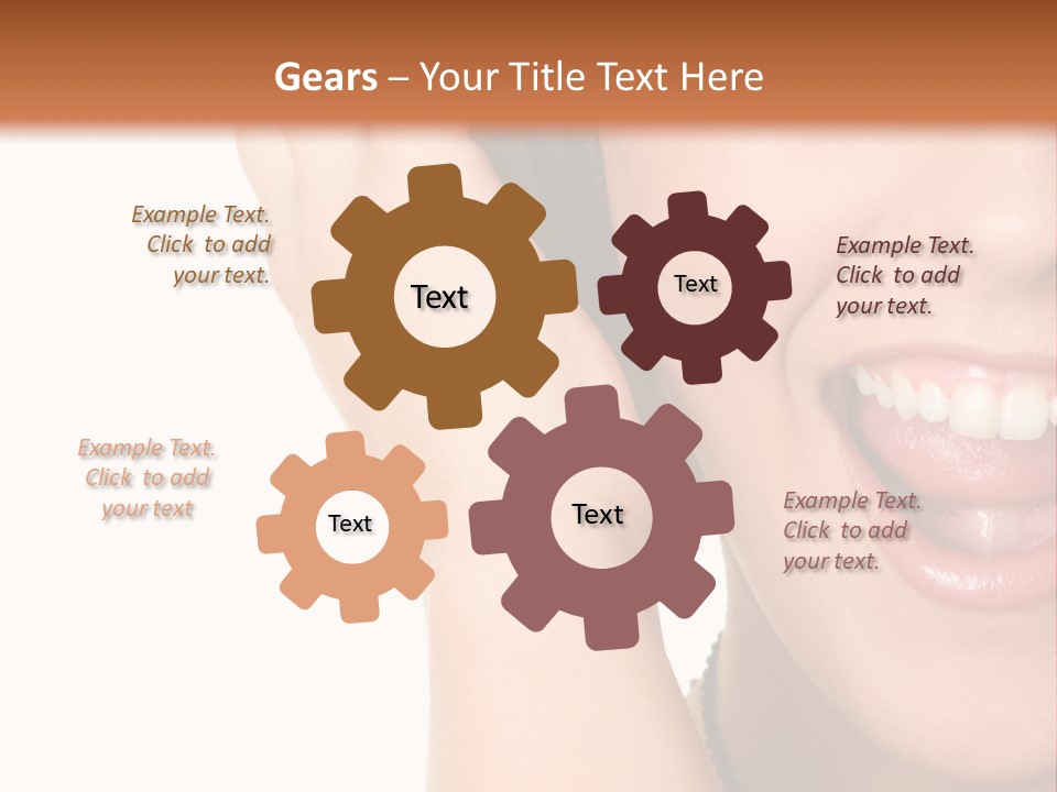 Headphones Young Teenage PowerPoint Template