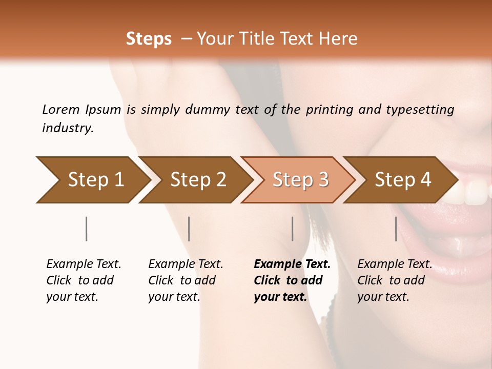 Headphones Young Teenage PowerPoint Template