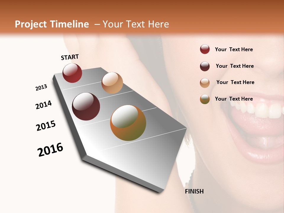 Headphones Young Teenage PowerPoint Template