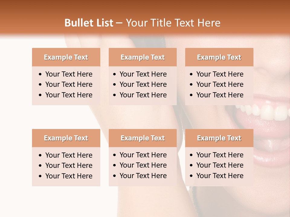 Headphones Young Teenage PowerPoint Template