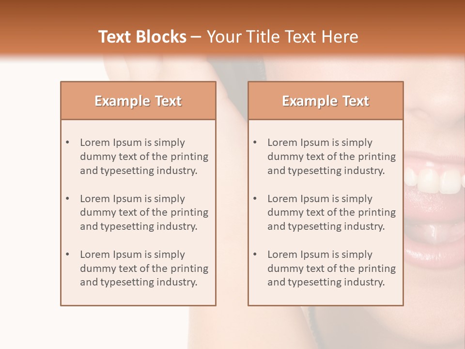 Headphones Young Teenage PowerPoint Template