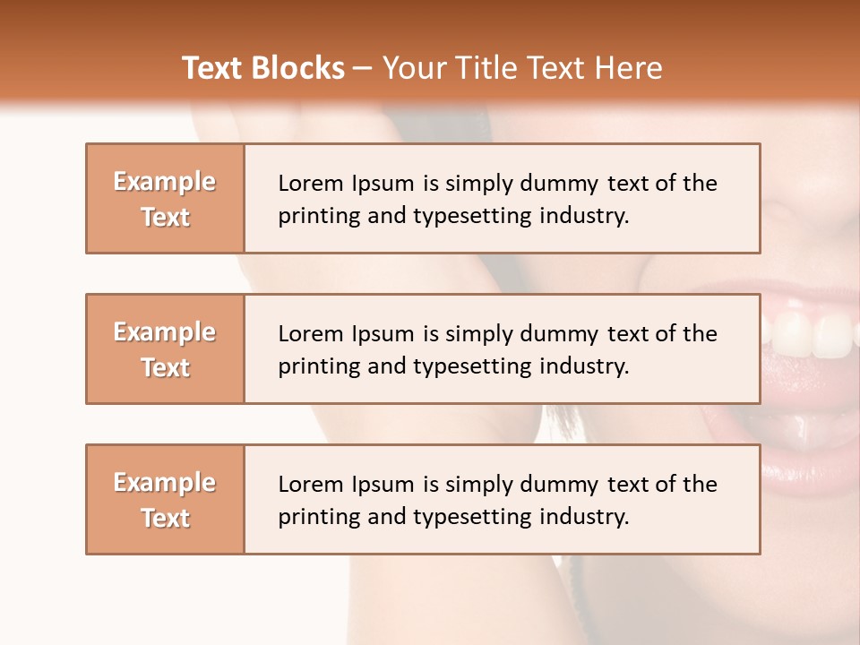 Headphones Young Teenage PowerPoint Template
