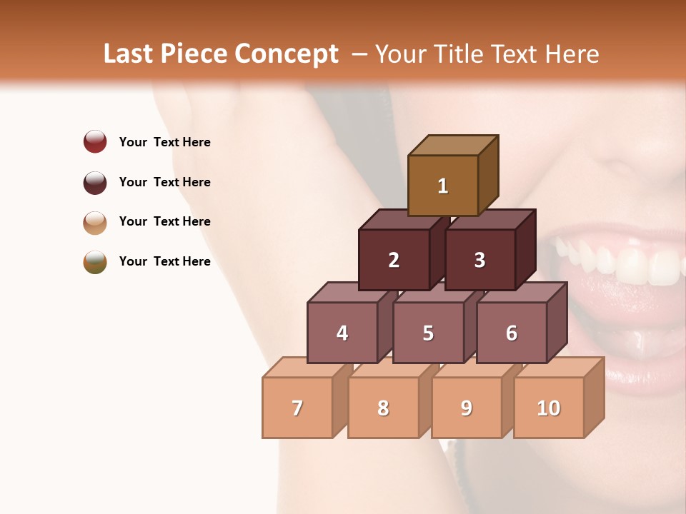 Headphones Young Teenage PowerPoint Template