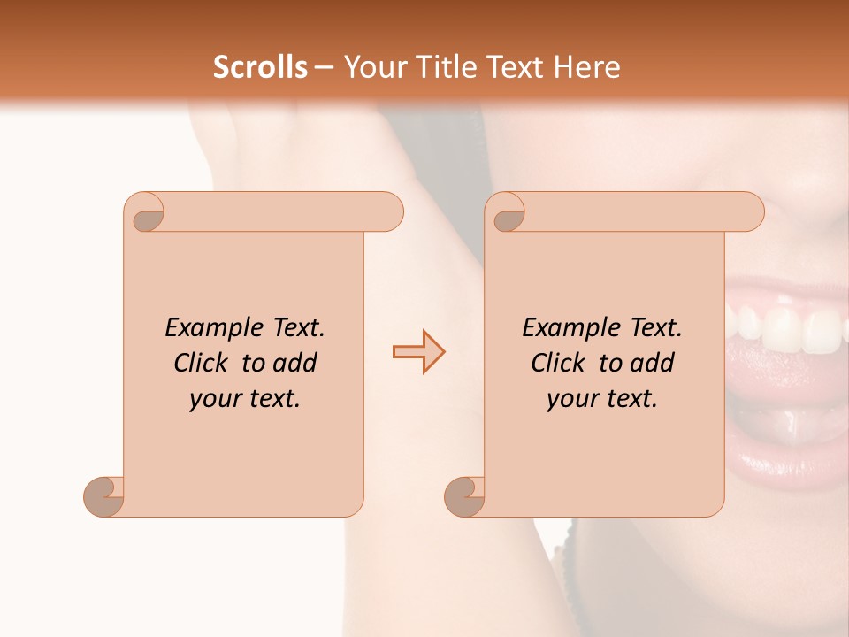 Headphones Young Teenage PowerPoint Template