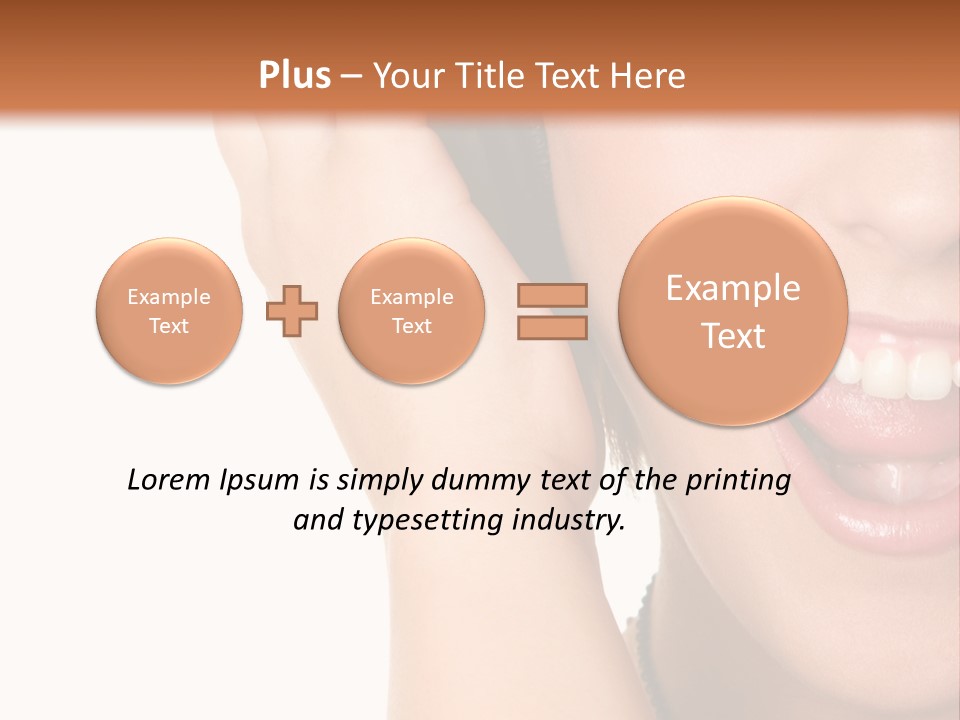 Headphones Young Teenage PowerPoint Template