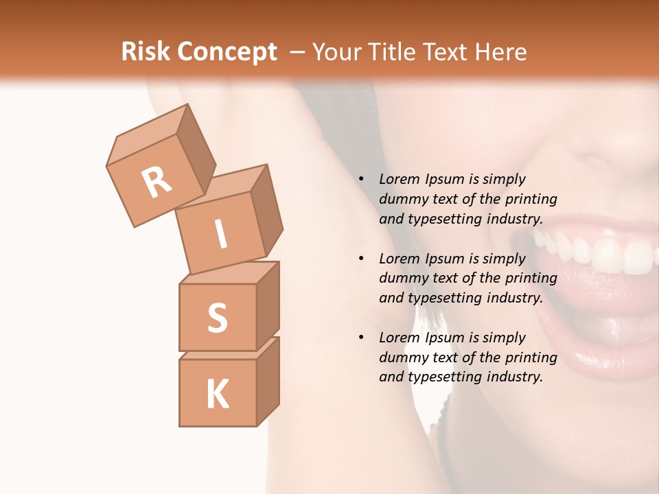 Headphones Young Teenage PowerPoint Template