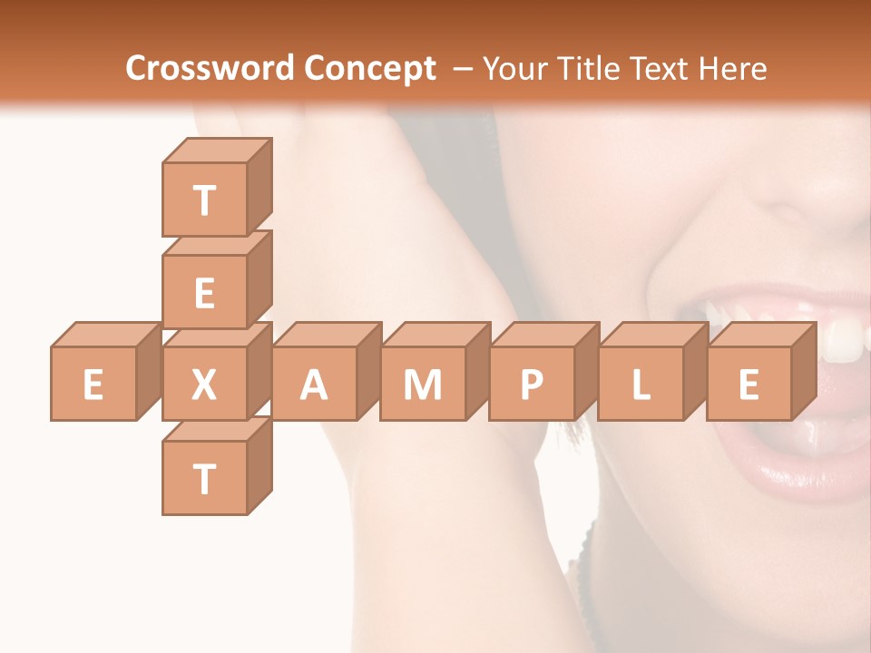 Headphones Young Teenage PowerPoint Template