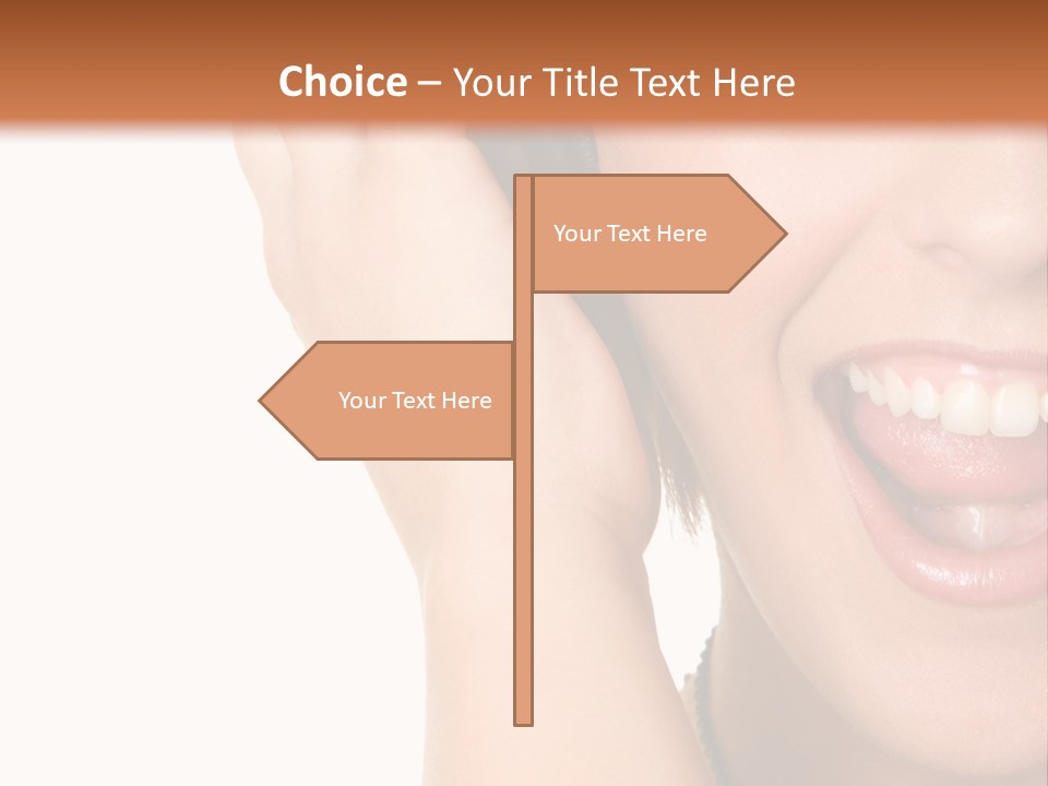 Headphones Young Teenage PowerPoint Template