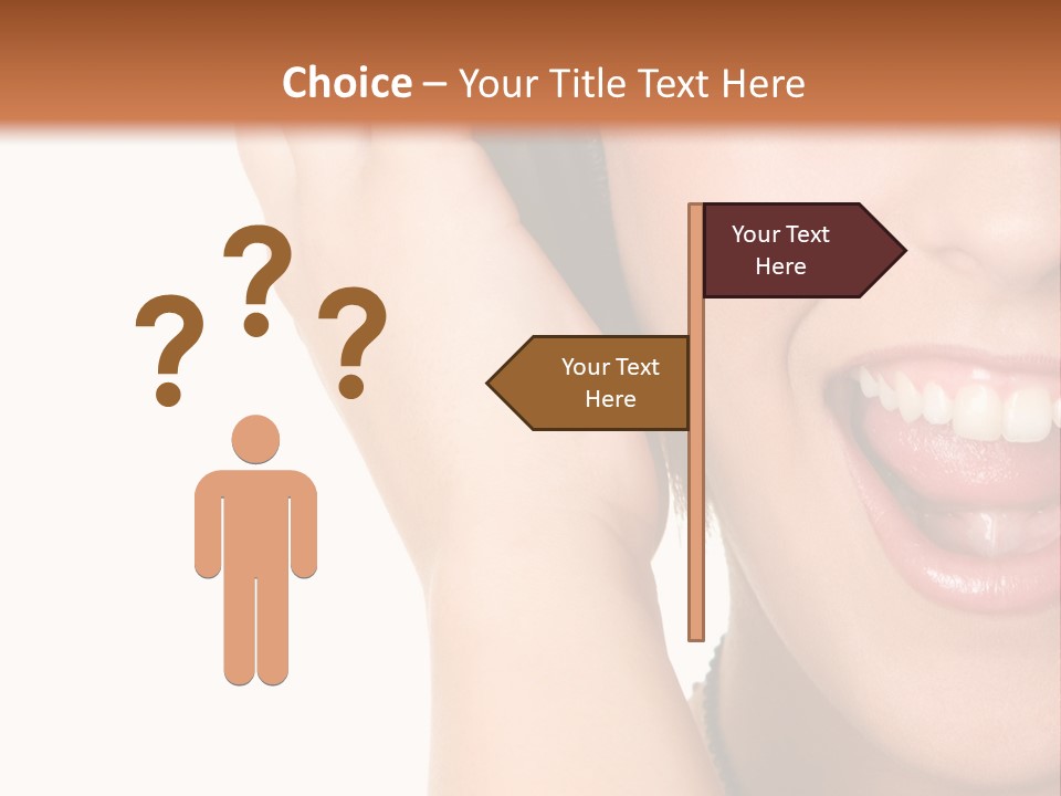 Headphones Young Teenage PowerPoint Template