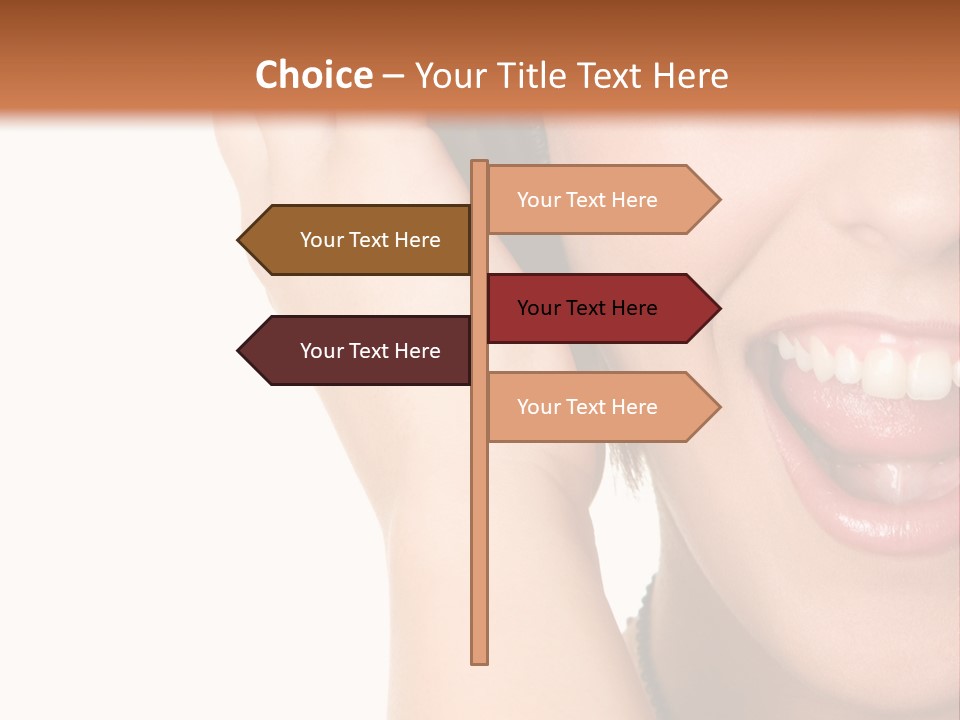 Headphones Young Teenage PowerPoint Template