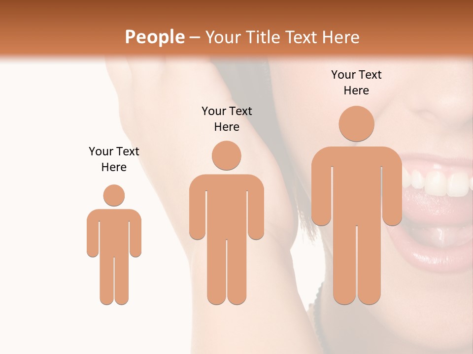 Headphones Young Teenage PowerPoint Template