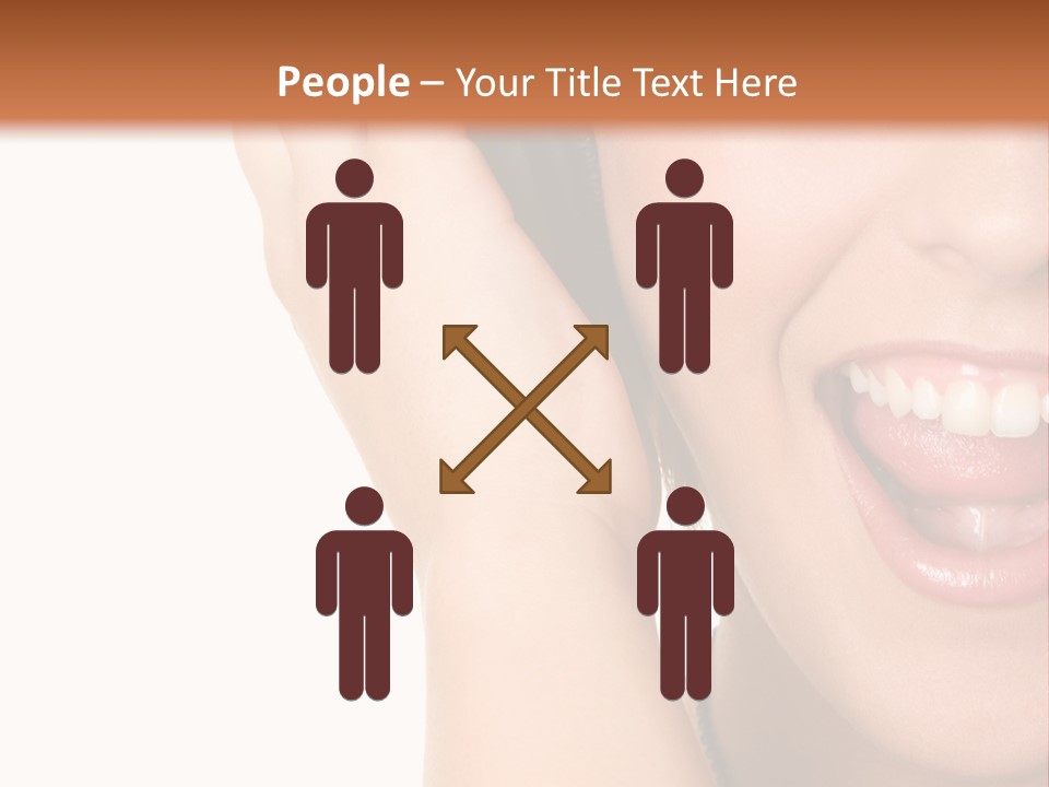 Headphones Young Teenage PowerPoint Template