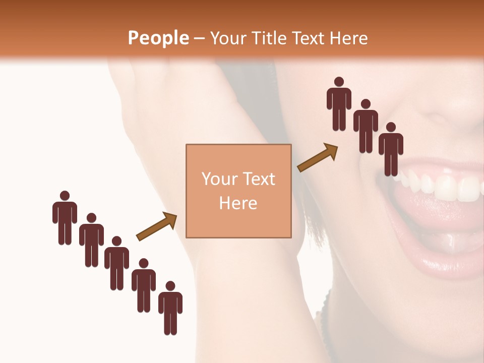 Headphones Young Teenage PowerPoint Template