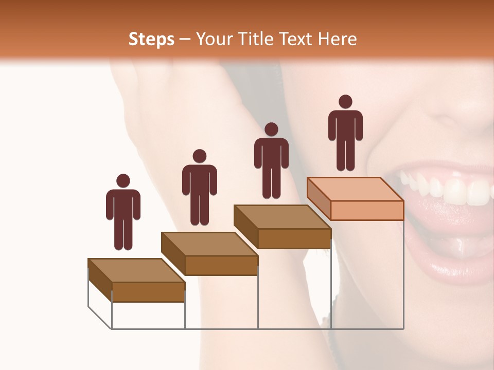 Headphones Young Teenage PowerPoint Template