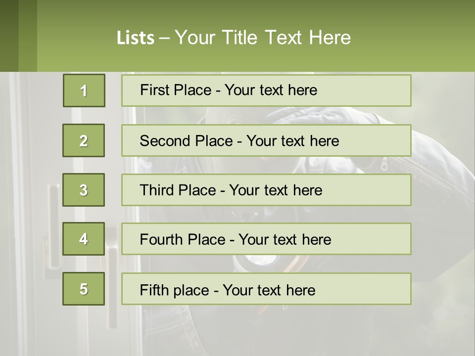 Illegal Bandit Rate PowerPoint Template