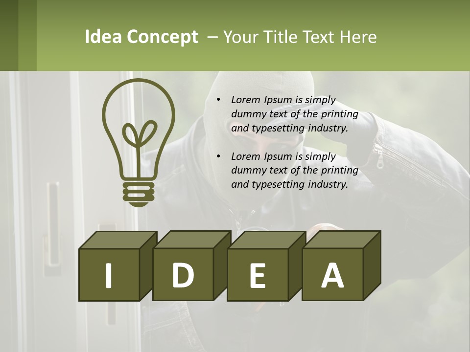 Illegal Bandit Rate PowerPoint Template