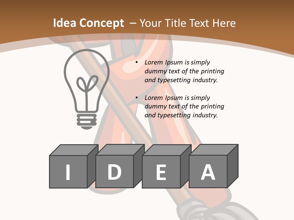 Clip Mopping Person PowerPoint Template