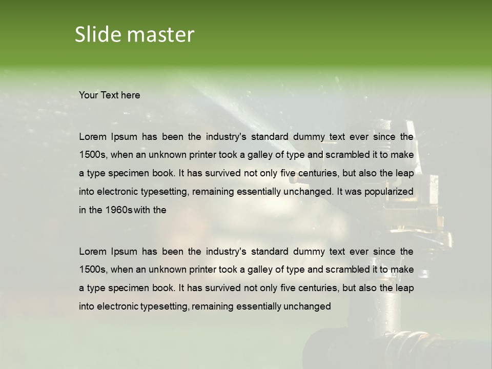 Rain Yard Wet PowerPoint Template