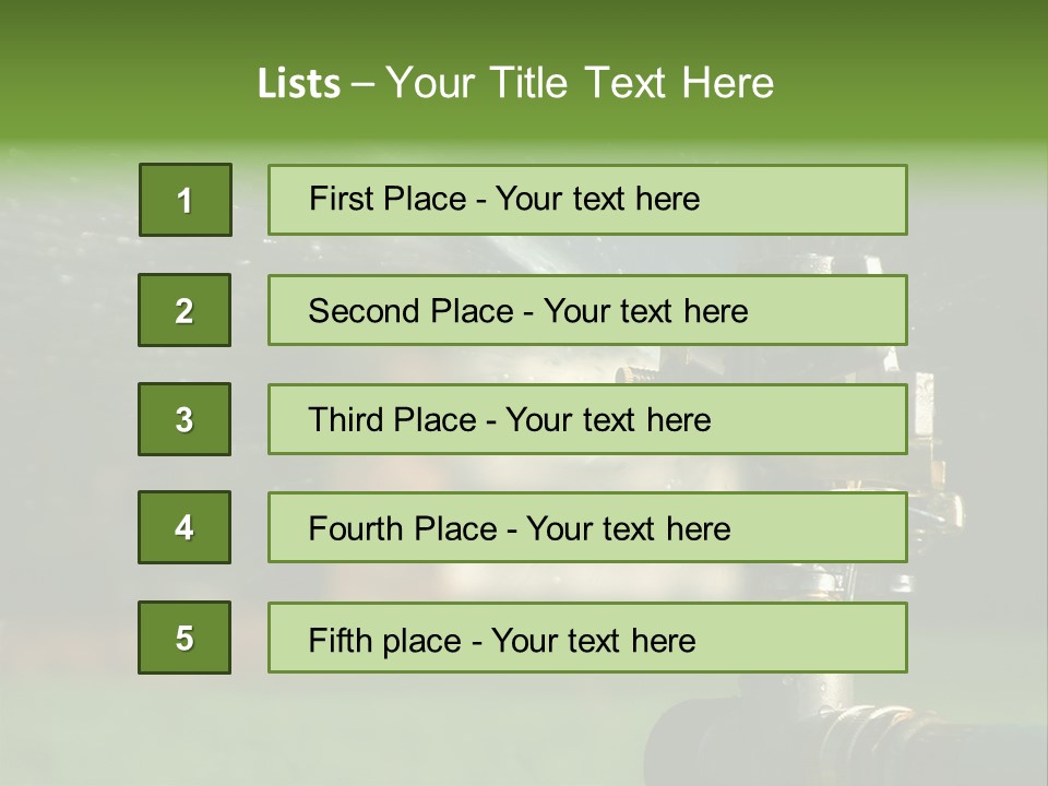 Rain Yard Wet PowerPoint Template