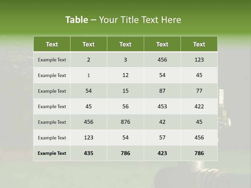 Rain Yard Wet PowerPoint Template