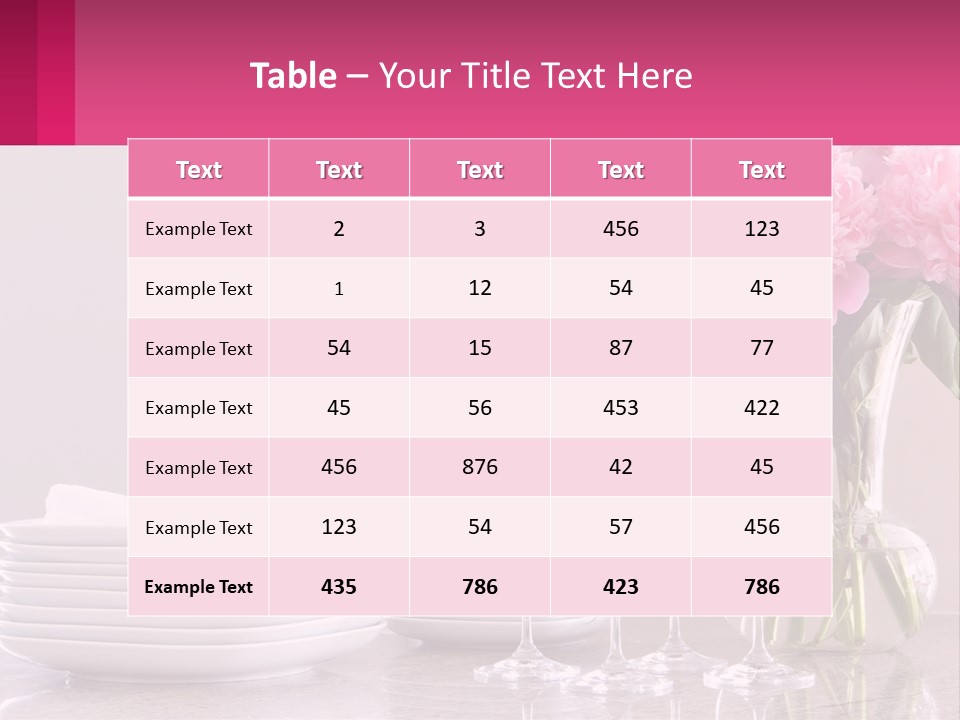 Formal Service Plates PowerPoint Template