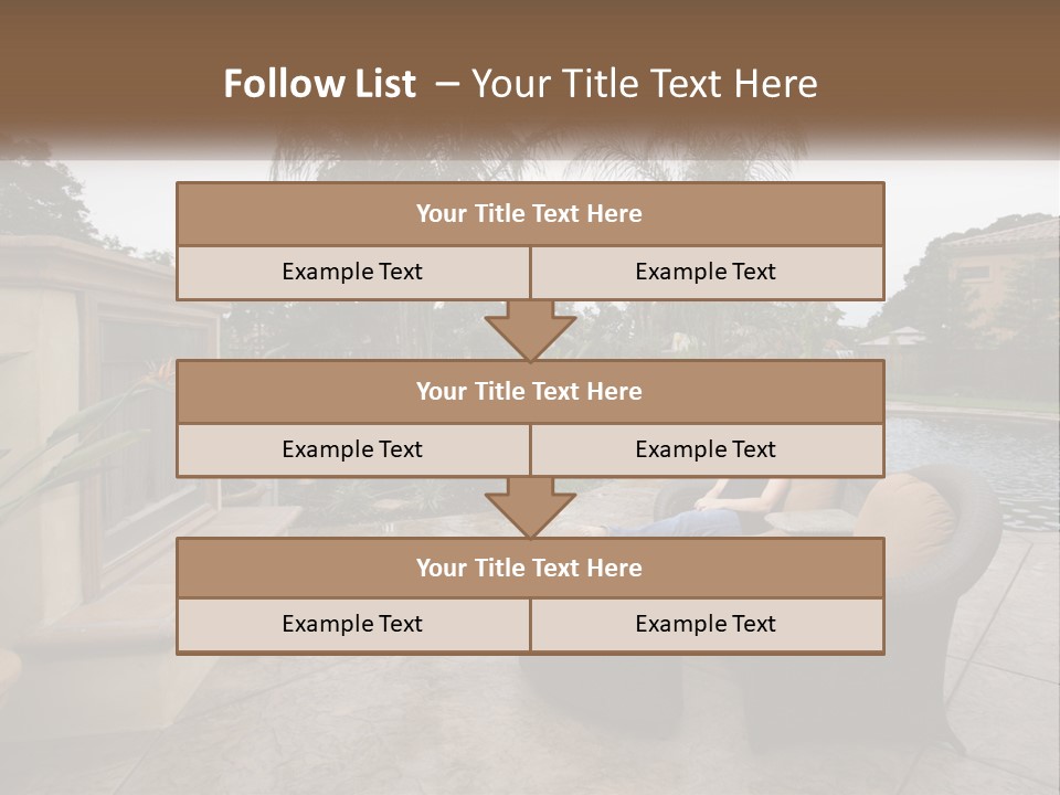 Girl Lounge Sunset PowerPoint Template