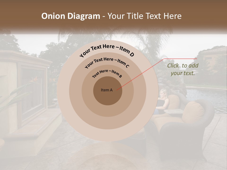 Girl Lounge Sunset PowerPoint Template