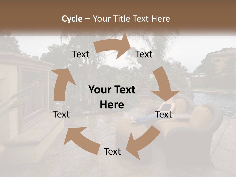 Girl Lounge Sunset PowerPoint Template