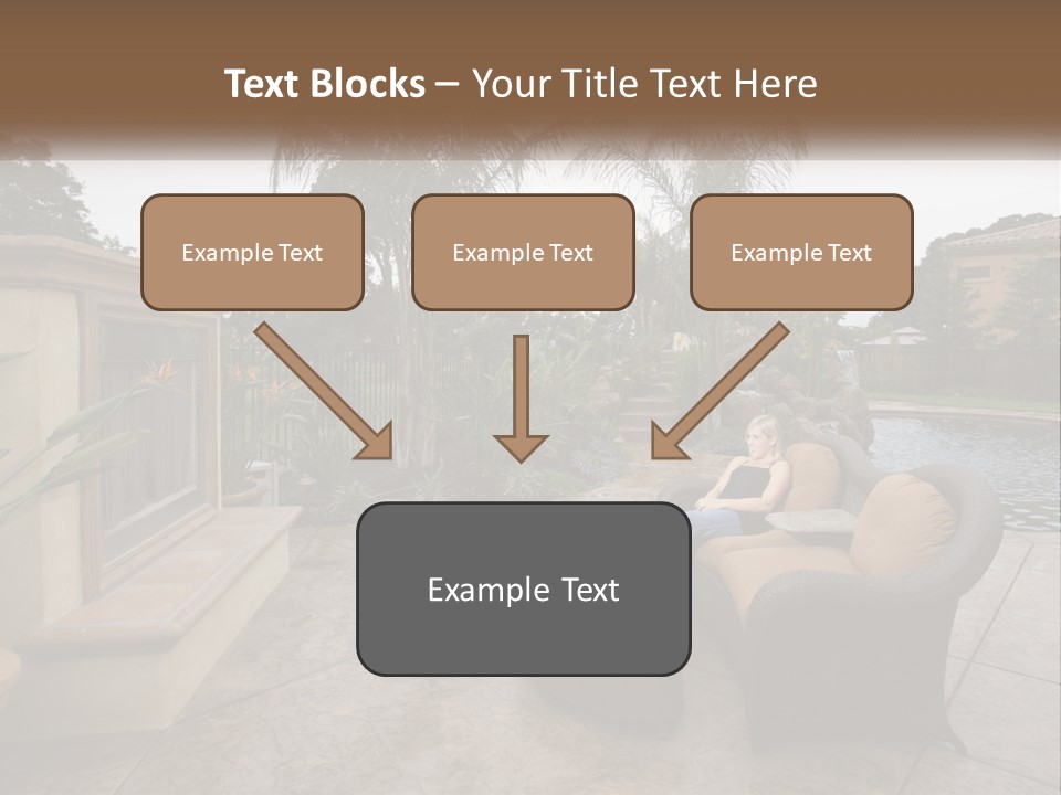 Girl Lounge Sunset PowerPoint Template