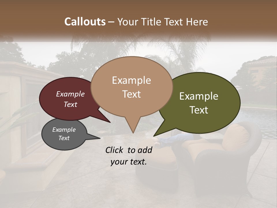 Girl Lounge Sunset PowerPoint Template