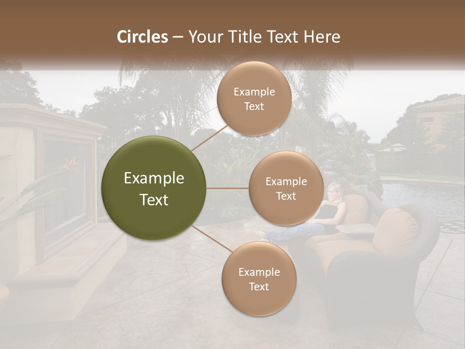 Girl Lounge Sunset PowerPoint Template