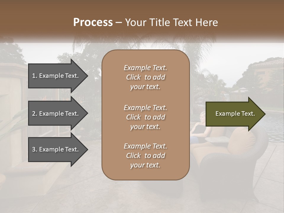 Girl Lounge Sunset PowerPoint Template