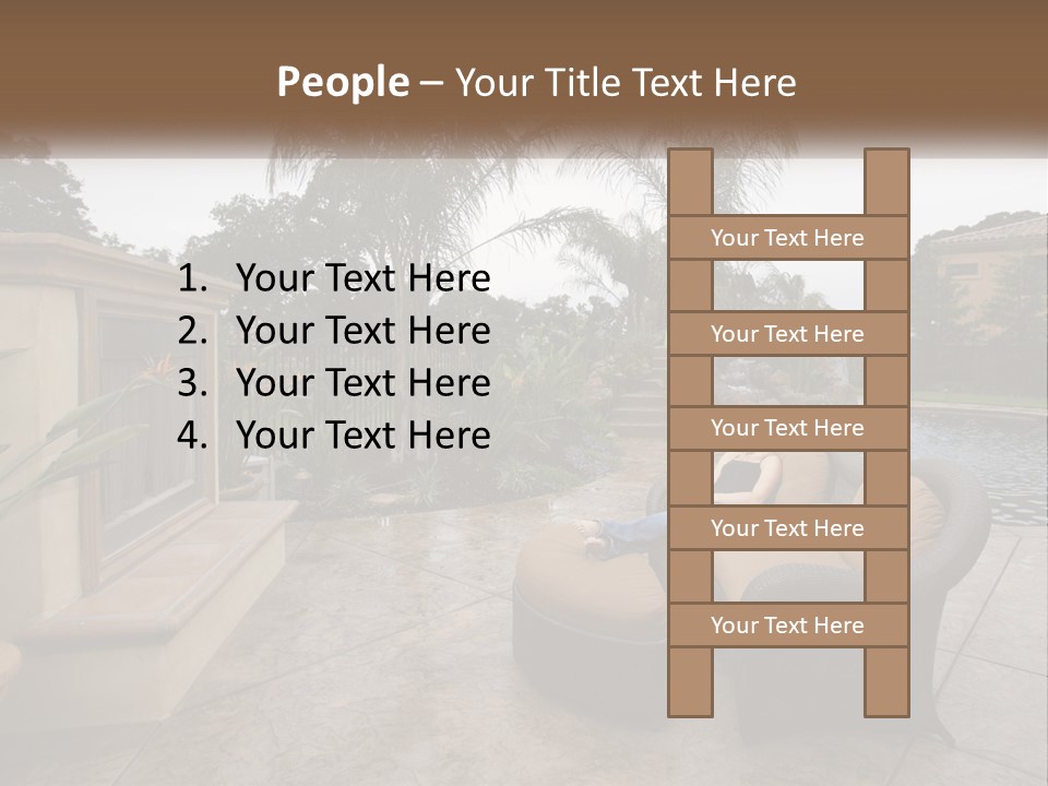 Girl Lounge Sunset PowerPoint Template