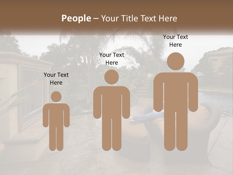 Girl Lounge Sunset PowerPoint Template