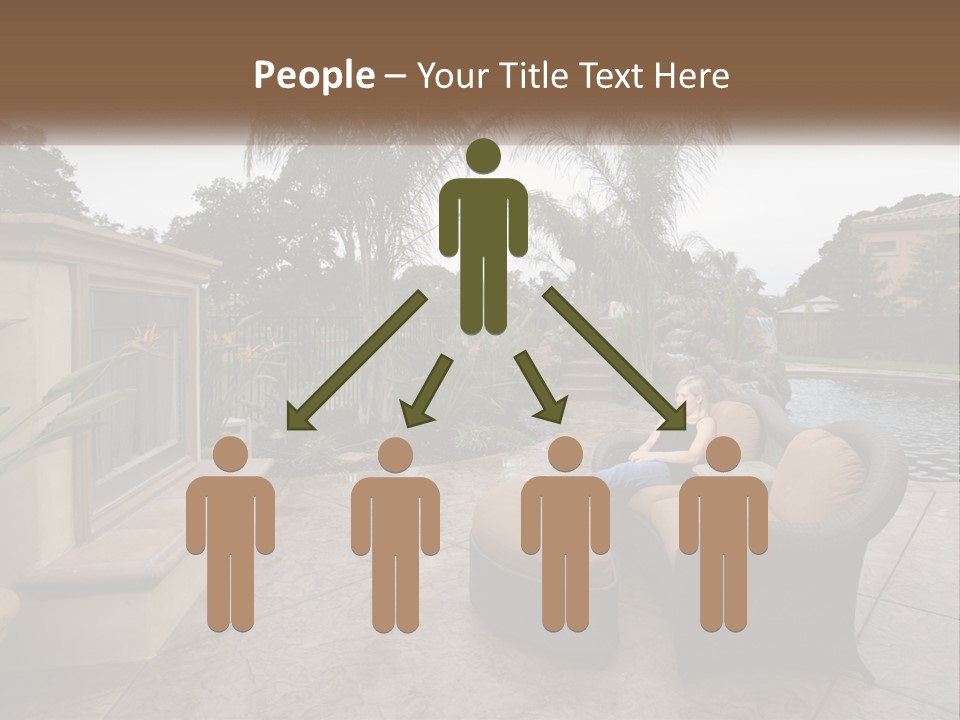 Girl Lounge Sunset PowerPoint Template