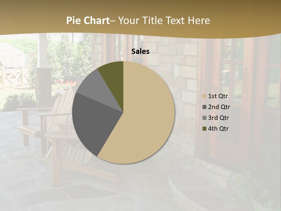 A House With A Stone Patio And Wooden Doors PowerPoint Template