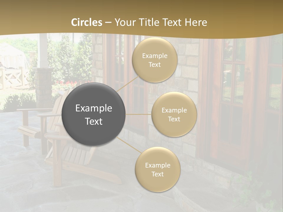 A House With A Stone Patio And Wooden Doors PowerPoint Template