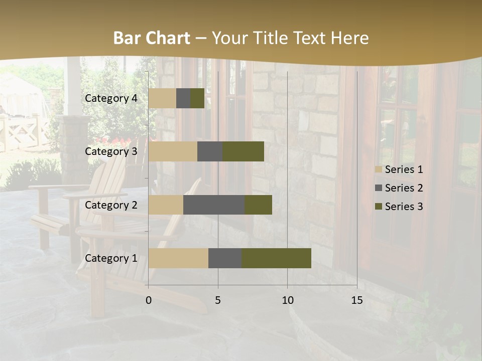 A House With A Stone Patio And Wooden Doors PowerPoint Template