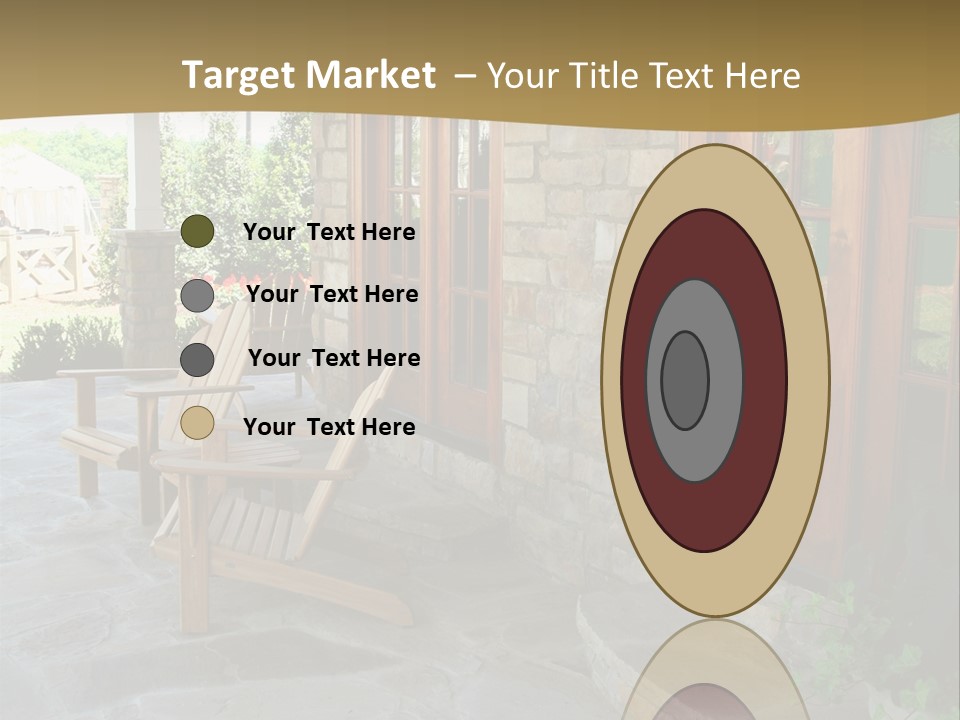 A House With A Stone Patio And Wooden Doors PowerPoint Template