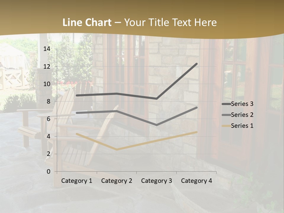 A House With A Stone Patio And Wooden Doors PowerPoint Template