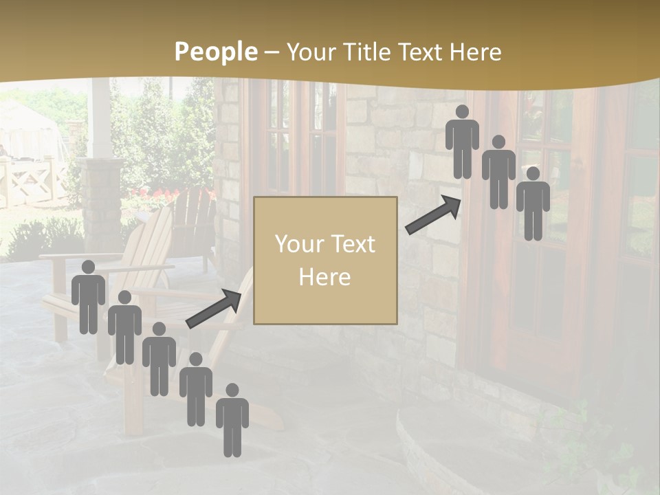 A House With A Stone Patio And Wooden Doors PowerPoint Template