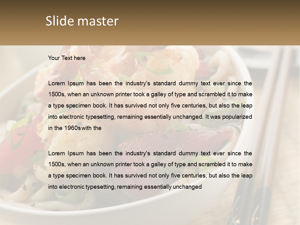Shrimp Noone Noodle PowerPoint Template