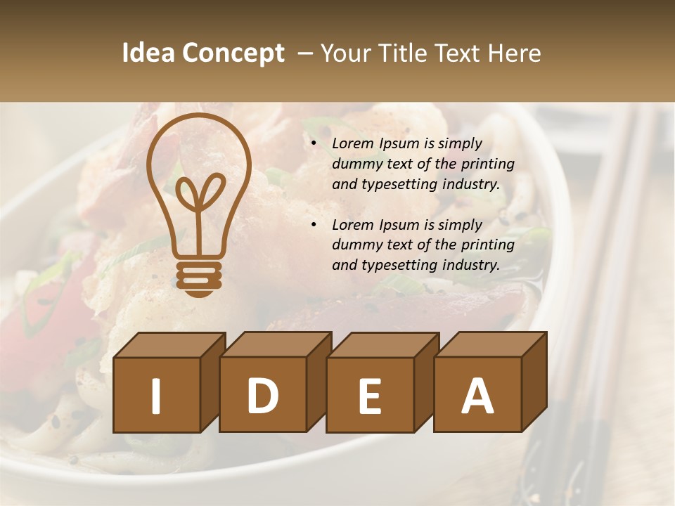 Shrimp Noone Noodle PowerPoint Template