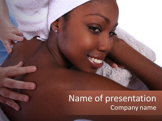 Woman Girl Africanamerican PowerPoint Template