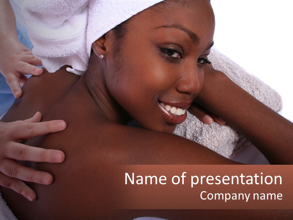 Woman Girl Africanamerican PowerPoint Template