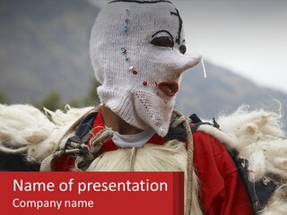 Dress Costume Cusco PowerPoint Template