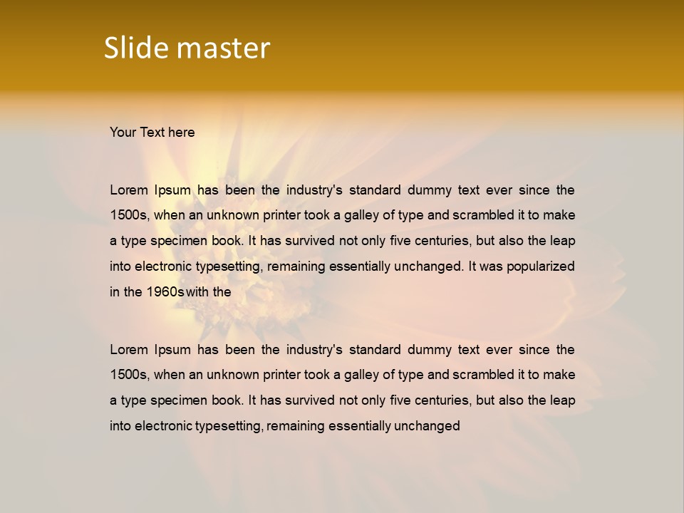 Isolated Idyllic Garden PowerPoint Template