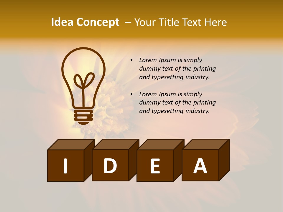 Isolated Idyllic Garden PowerPoint Template