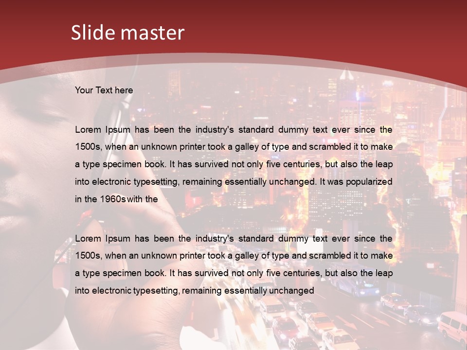 Building Earphones Music PowerPoint Template